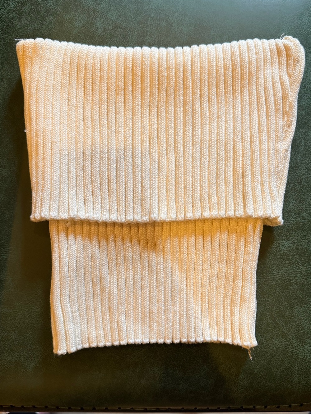 Ribbed Knit Cream tube top